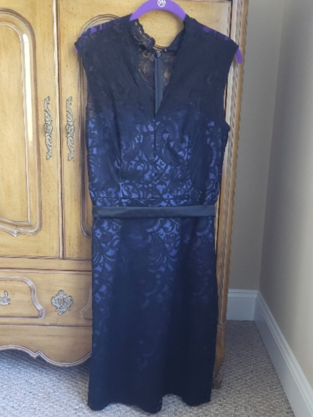 Black & Amethyst Formal Dress